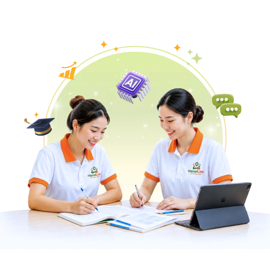 Giáo viên HaLin hướng dẫn học viên